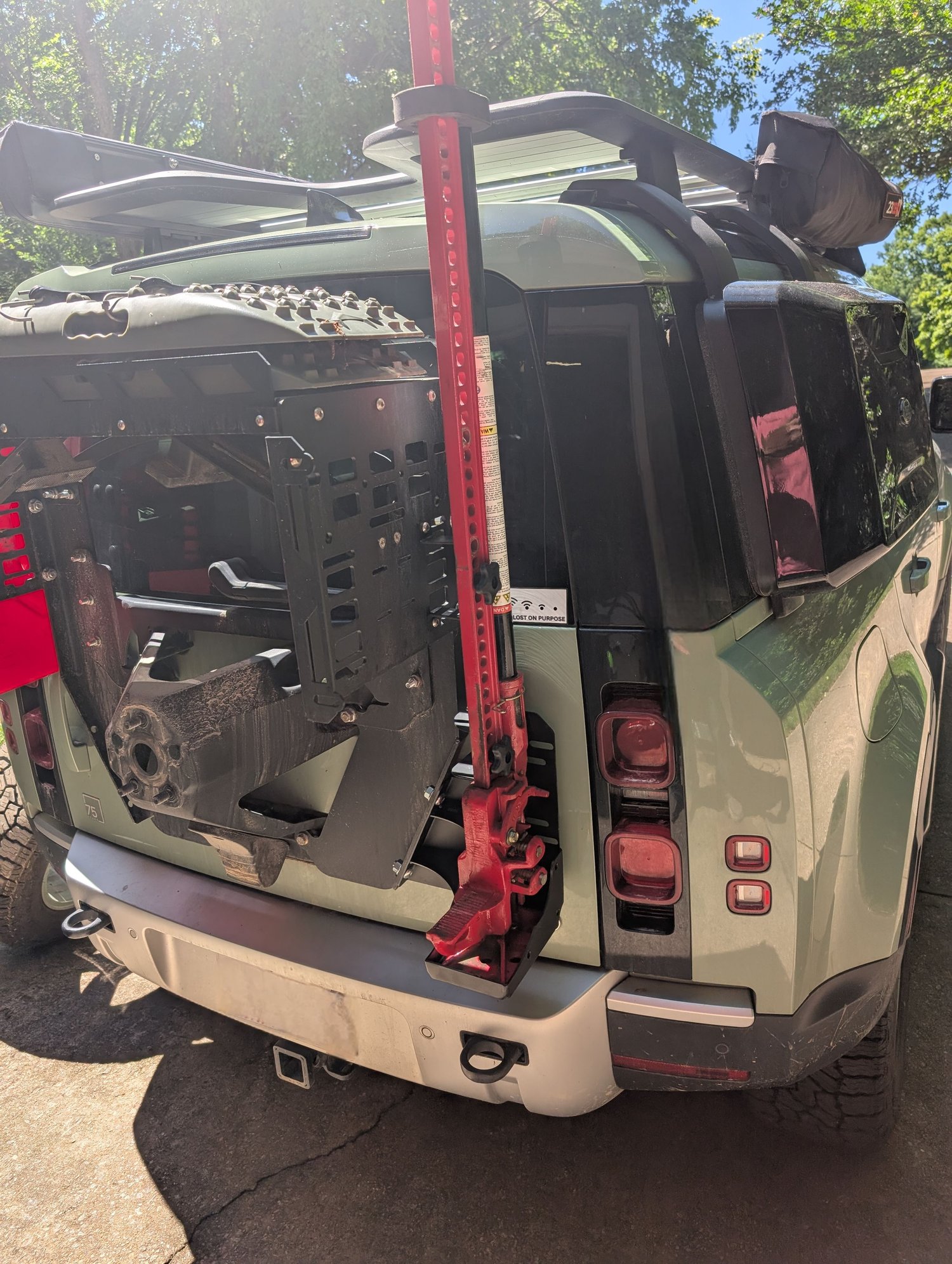 One of our prototype hilift jack mounts being tested out.