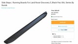 Running Boards For Land Rover Discovery 5, Black, RAL - 62014419
