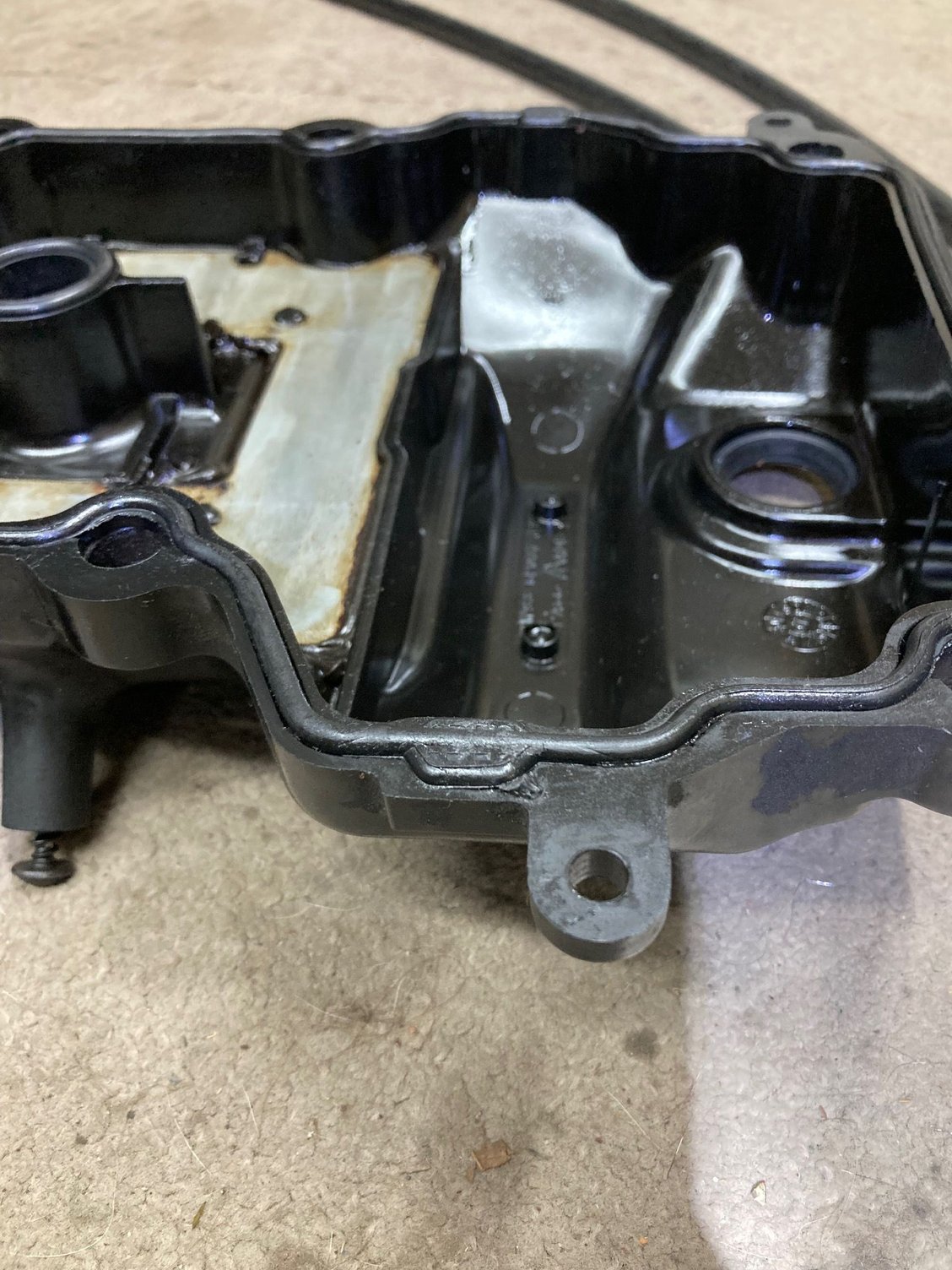 Picture 1, gasket fits very easily in the valve cover channel.  This is how I installed it but getting leaks