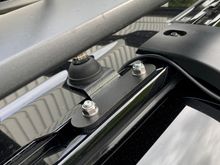 Fabricated CB Aerial bracket fits into roof rail.