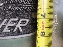6” 27/32 from galvanized cap edge to center of rivet