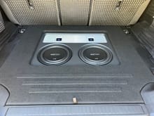 subs and amps uncovered.   