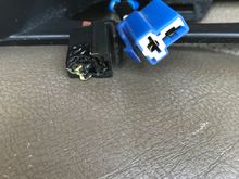 Melted connector next to new connector!