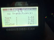 Hello again yall,

So I passed emissions and been driving the car beautifully without any issues. 2 days later, check engine light comes on and I got a p1170 code. I go into the oxygen test and got a failed o2 transition which it’s passed before. What would you advise me to do? I really don’t want to buy another sensor 