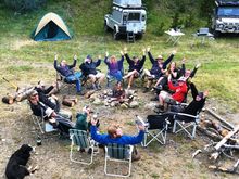 Davies Creek Camp photo by Andy, the mandatory group shot