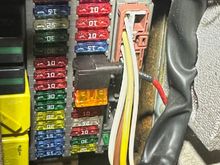 Cabin fuse box with fuse tap