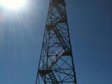 A 72ft tall Forrest fire watch tower. Its made of galvanized steel and there is quite a view from the top. One of the rangers said they were in it when it got struck by lightening and that the walls started to glow blue and energy &quot;dripped&quot; from the sides of the walls. They said it was very cool and scary at the same time.