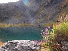 Summit Lake in Hatcher's Pass, Alaska.