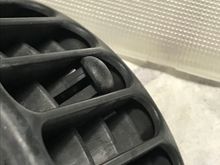 Used the ultrasonic cleaner, that's just  discoloration no caked dirt. The whole runner had english toofey inside or something like it. 