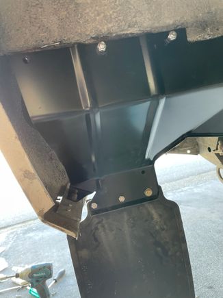 New splash guard, almost installed fully.
