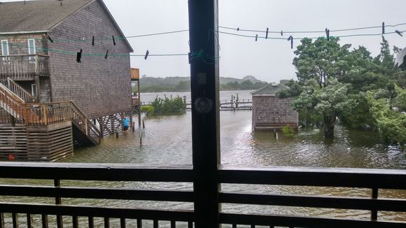 See how the majestic sound flows into our parking lot.