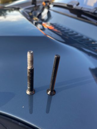 OEM screws left. PUK right. 