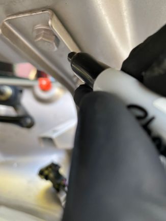 Marking hinges for placement. Hood is perfectly aligned and hoping it stays that way. 