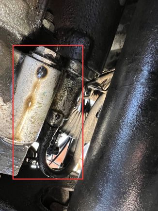 Same as picture #2. Oil is pooling from what I suspect is a bad hose.