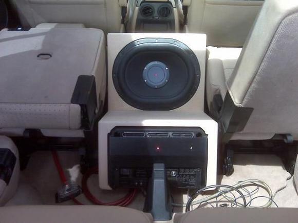 SUB BOX FOR BOSTON ACOUSTIC SPG-555 AND KENWOOD EXCELON KAC-X1R MONO AMP. I DONT LIKE THE SUB SO I WILL REPLACE IT WITH A BOSTON 12 INCH G5.