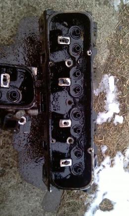 Heads before much needed cleaning