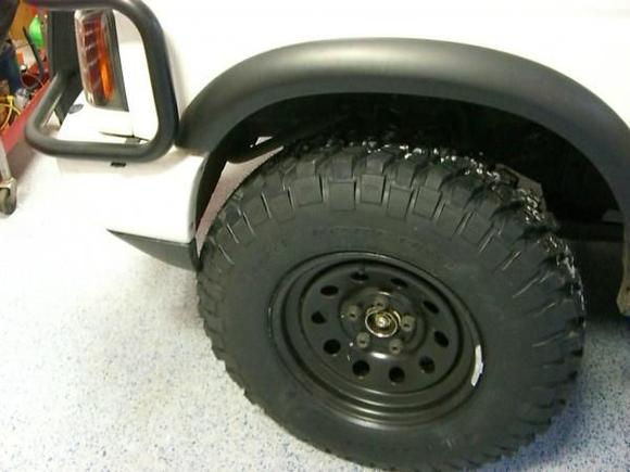 New whl &amp; tire Front interferance
