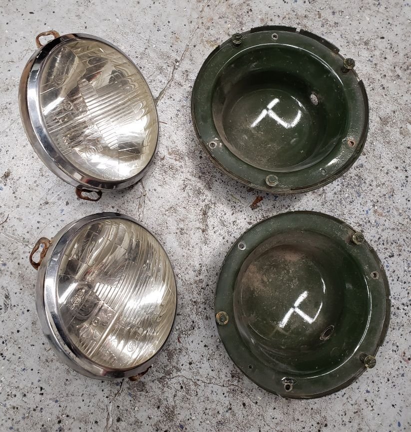 Lights - __ Series I/II/IIA/III  Headlight Buckets, Mounting Hardware, and H4-Style Headlights - Used - 1960 to 2016 Land Rover All Models - Eugene, OR 97405, United States