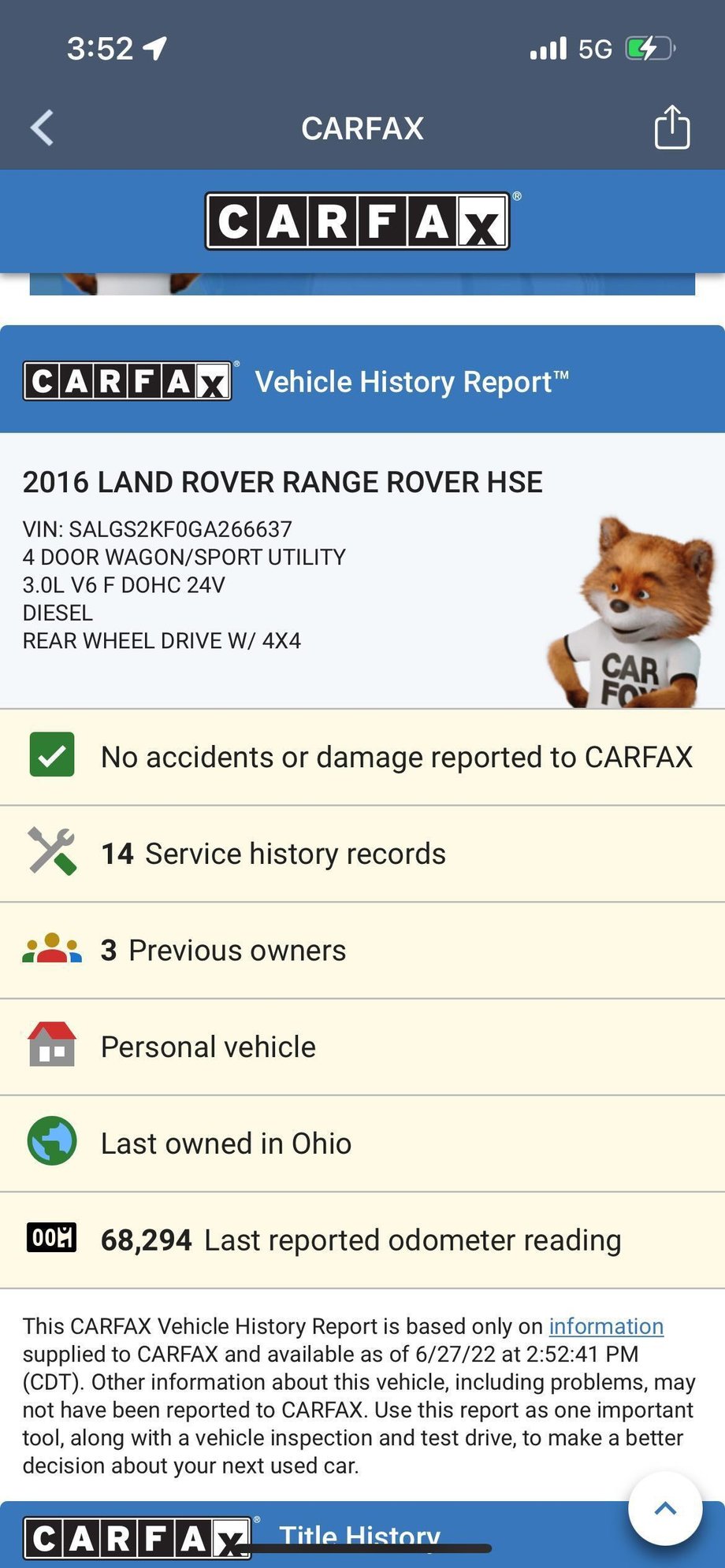 2016 Land Rover Range Rover - TD6 White Range Rover Black out package - Used - VIN SALGS2KFOGA266637 - 73,000 Miles - 6 cyl - 4WD - Automatic - Truck - White - Cincinnati, OH 45255, United States