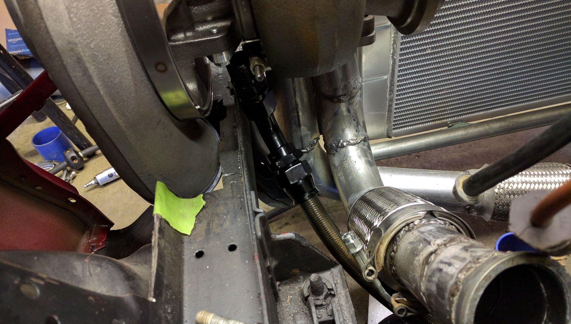 Less than ideal oil drain line angles LS1TECH Camaro and Firebird