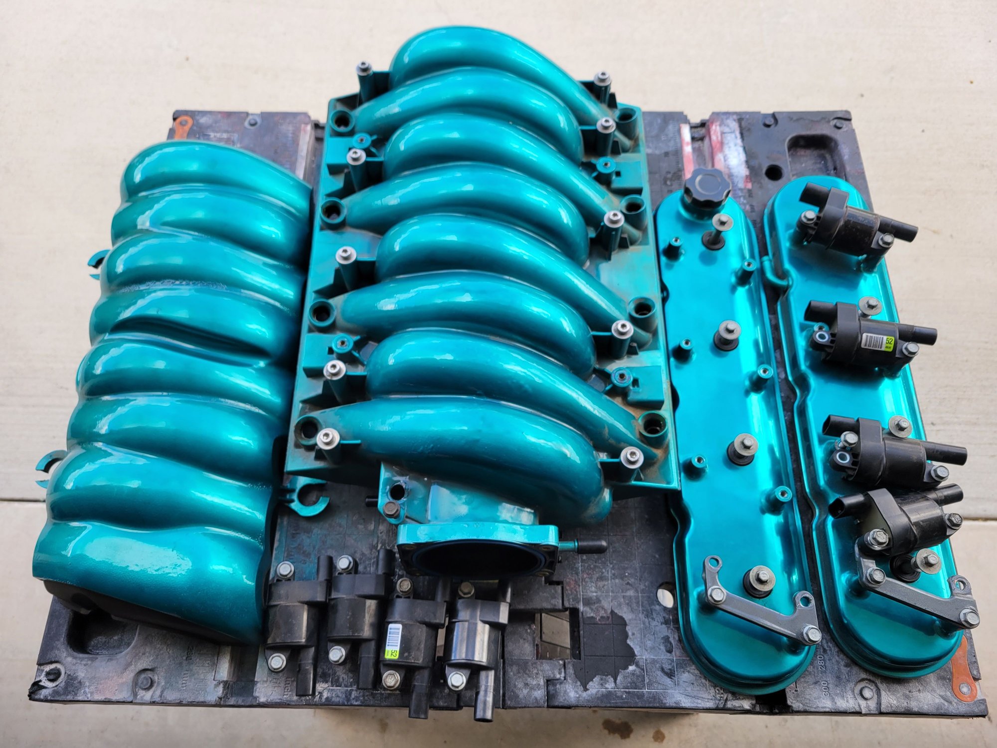 Engine - Intake/Fuel - LS3 Intake, Holley Valve Covers and LS3 Coils - Used - 1955 to 1957 Chevrolet Bel Air - Longview, TX 75601, United States