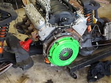 Monster stage 3 clutch kit installed with new flywheel.