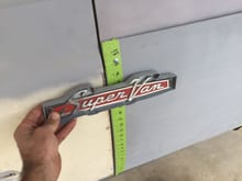 I made a recessed piece that will allow me to flush in the SuperVan emblem in the middle of the 2 doors. This is similar to a new Sprinter van that has the Mercedes emblem between the doors. The emblem will swing with the right door. I will have a piece of plexi with red LED’s sandwiched between the emblem and a backup plate- this will be my third brake light.