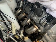Passenger side is still loose waiting for my starter to be installed.