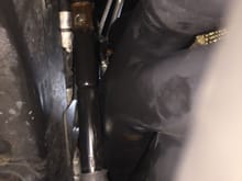 Ok its gonna be close but i dont i have to dent the headers to clear the shaft.
But how do i coneect the shaft back together? It wont slide back down now
