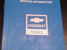 Front Cover 1984 Camaro Service Information
