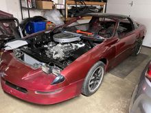 Loosely hung the body panels on. Forgot how bad some of the paint was.