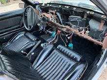 PO had dyed/painted the interior black and he had been hacking on the wiring harness trying to install LED lights.