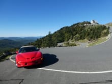 Rather steep road to the top of Grandfather Mountain
