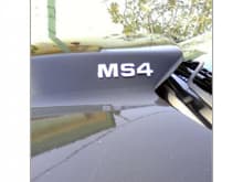 Sunoco Flat Black Hood Stripe with MS4 Chrome Emblem 3