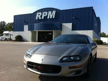 Quick shot picking up the car from RPM transmissions. They hooked me up with a Lvl 4 4l60, vig 3600, tci flexplate, and a cooler.