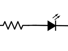 Serial resistor to LED