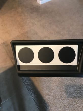 I used my wife’s Silhouette Cameo 3 vinyl cutter to make a template to cut out perfect 2 1/16” holes for boost, trans temp and A/F gauges