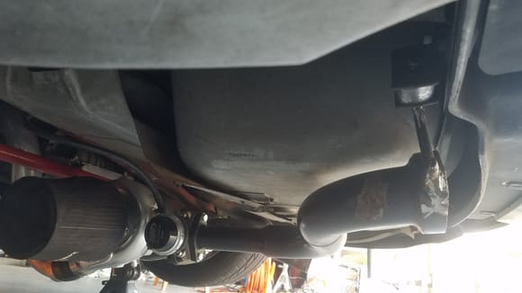 Holy crap the wastegate tube was screwed up lol. Even the hanger flange wasnt even close to fitting. Cut it and flipped it and lined up perfectly. 