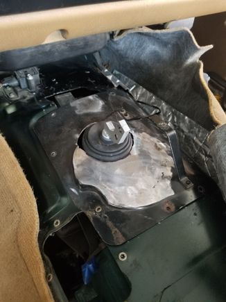 Filled in the factory shifter cover