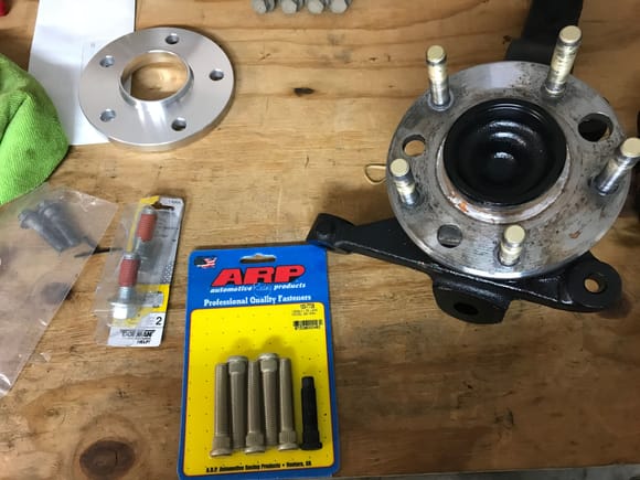 Parts needed for the Brembo swap.