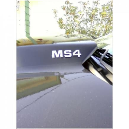 Sunoco Flat Black Hood Stripe with MS4 Chrome Emblem 3