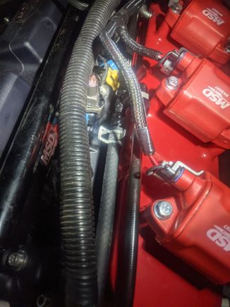 Coolant crossover vent line installed on custom setup 