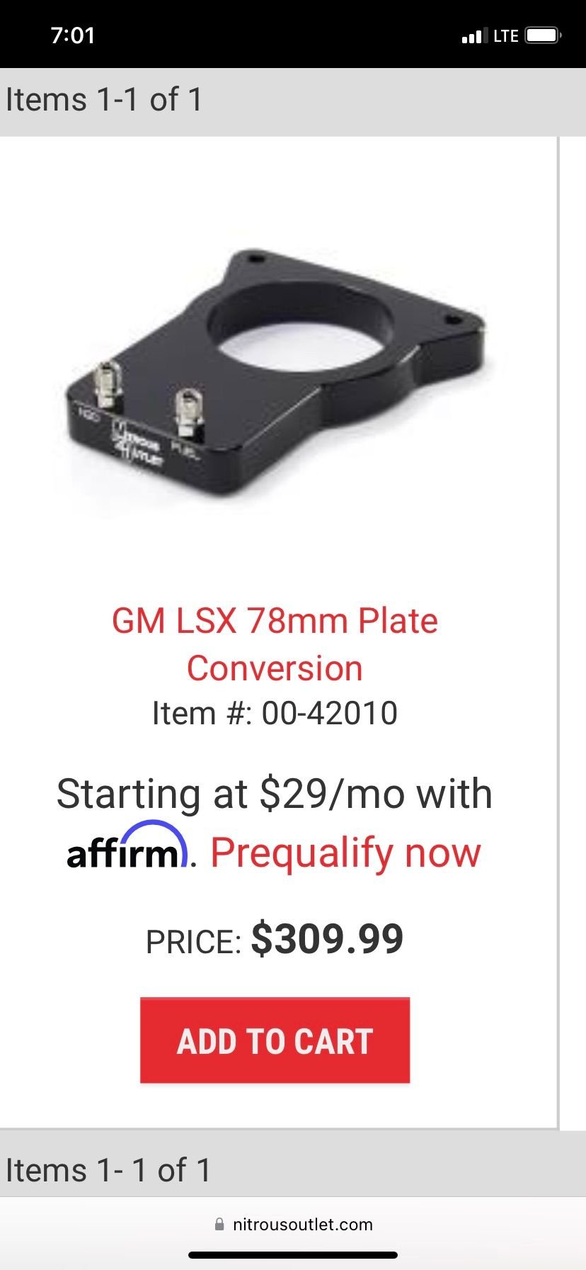Engine - Power Adders - 78mm Nitrous Outlet Plate - New - 1998 to 2001 Chevrolet Camaro - Boynton Beach, FL 33426, United States