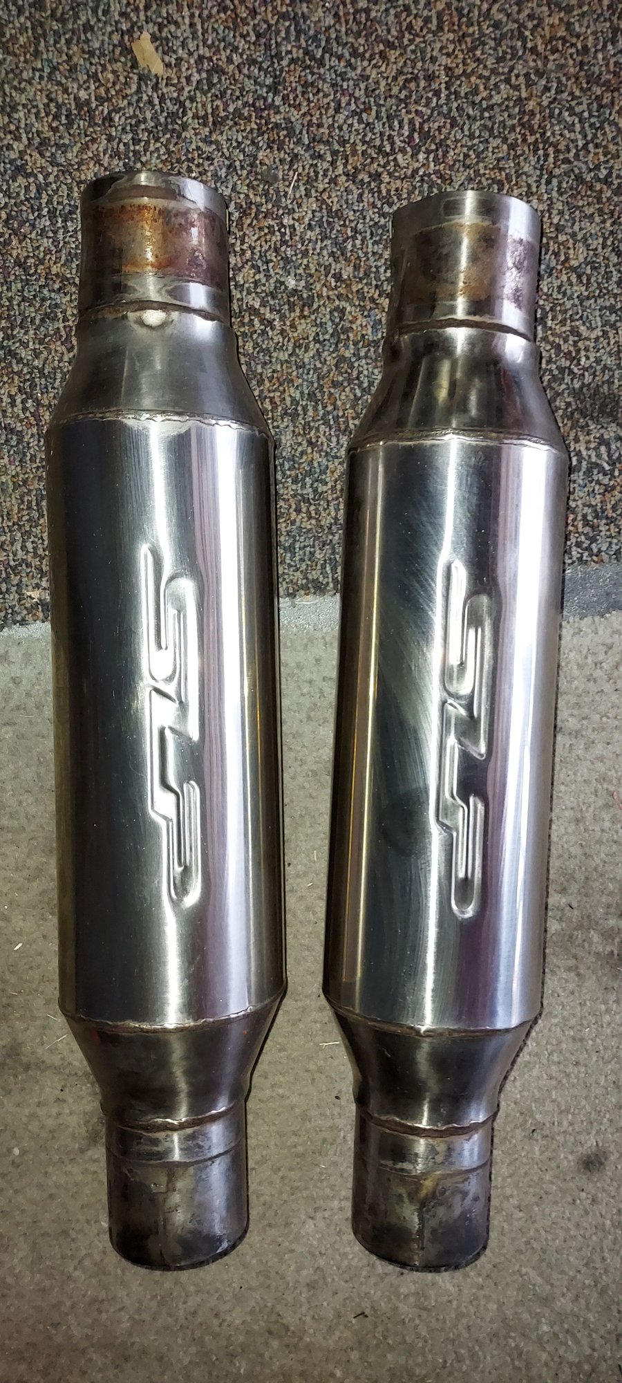 SLP stainless steel resonators, 2.5 inch, pair LS1TECH Camaro and