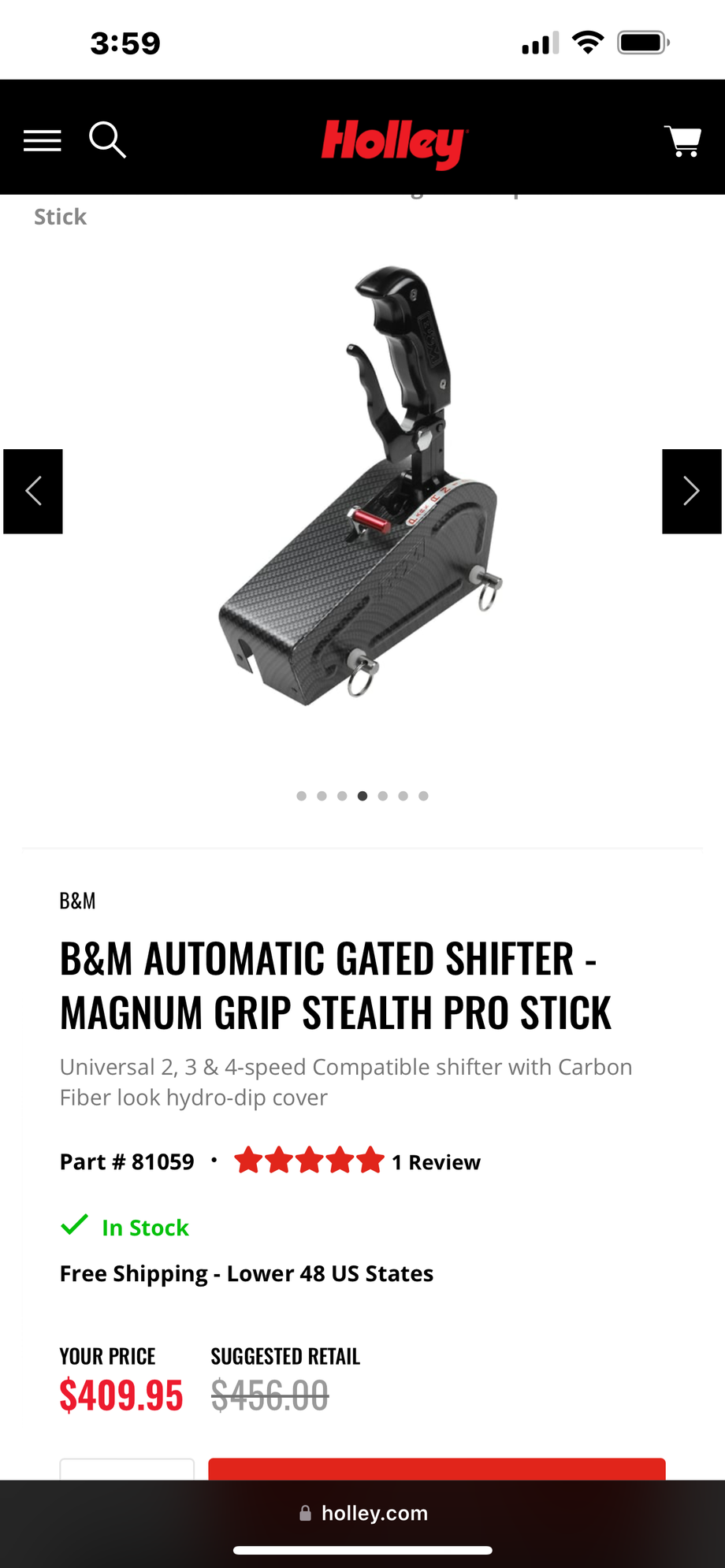 Drivetrain - B&m gated shifter with carbon cover and cable - Used - 0  All Models - Owensboro, KY 42301, United States
