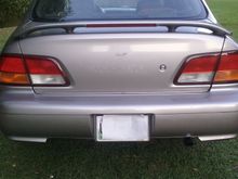 Notched out rear bumper.