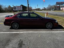 top of the car like trunk, roof and hood paint had severely deteriorated, no rust. The sides look good after 23 years