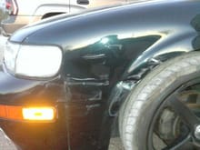This is some bull what happened at work a hit n run, im pissed, any one got a drivers side fender dark green that can ship it to me?