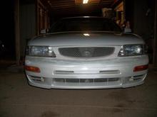 new hood 95 grille to 99 bumper and working on getting her ready for paint
