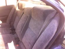 old cloth rear seat